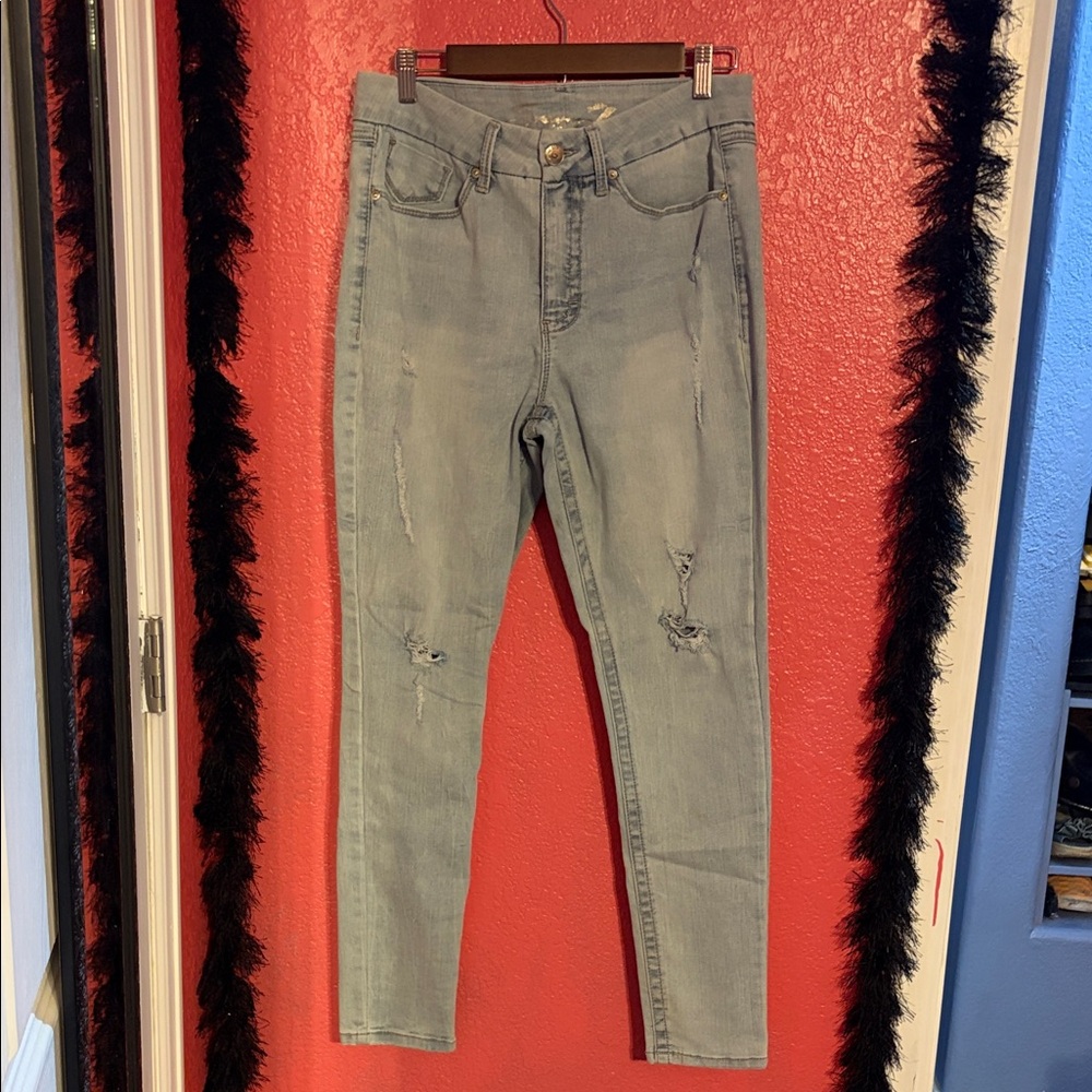 Melissa McCarthy Seven7 Light Blue Skinny Jeans